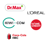 Dr.Max, L'Oréal, Kiwi.com, Home Credit, Coca-Cola HBC
